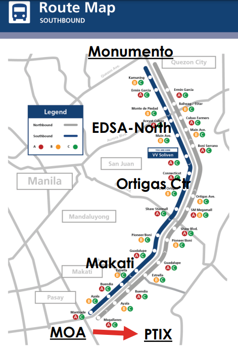 Edsa Bus Carousel Route Map 