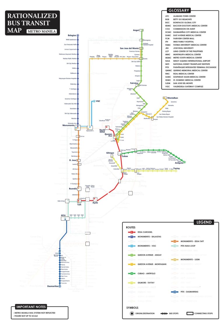 Route Map - EDSA Bus Carousel | Route & Bus Stop | Fare & Schedule ...